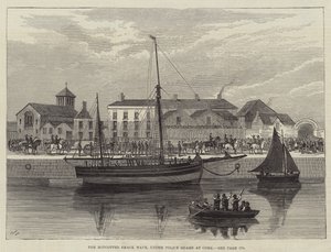 The Boycotted Smack Wave, under Police Guard at Cork by Walter Paget